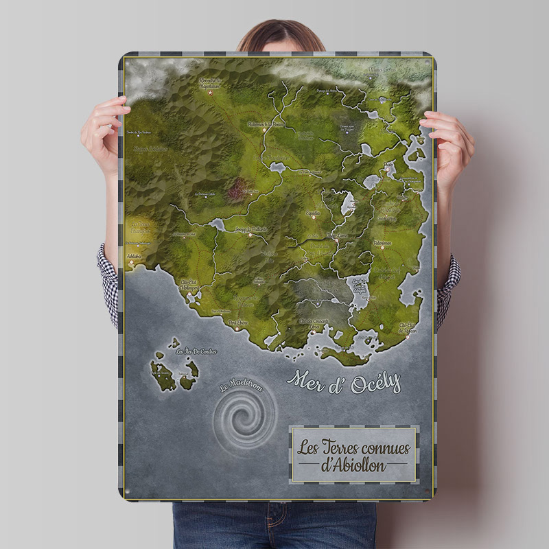 Abiollon World Map Metal Poste - огляд і ціна World Of Retro Gaming