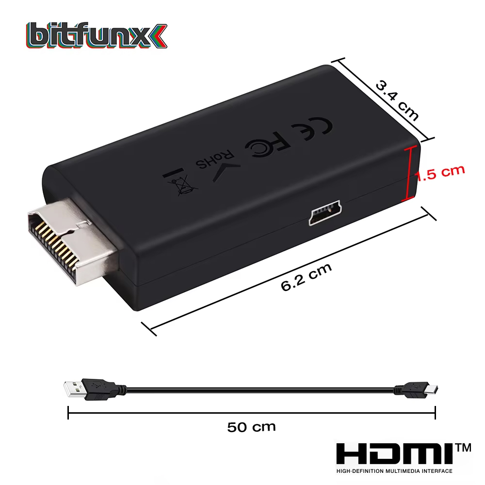 Bitfunx PS2 YPBPR to HDMI™ Ada - огляд і ціна Retro Gaming Usb Stick