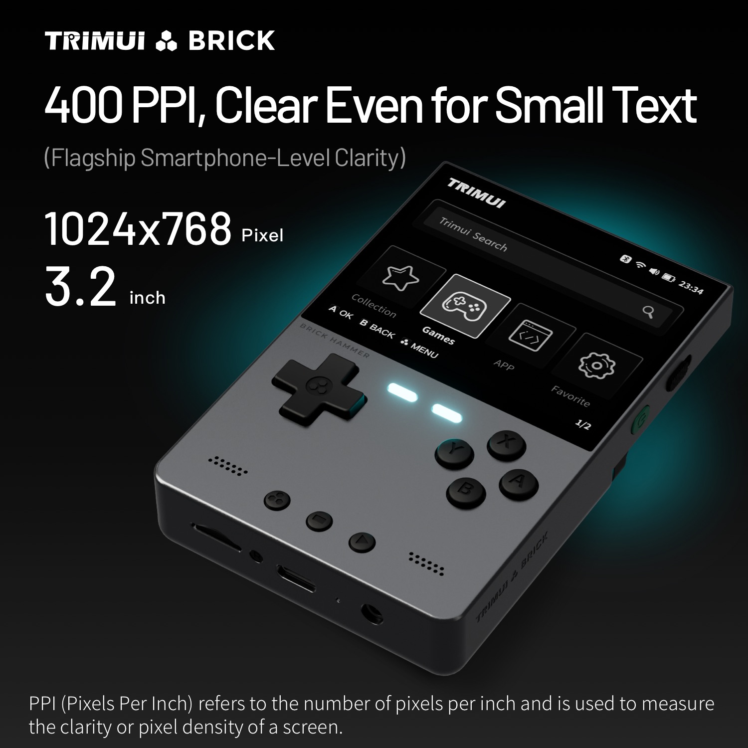 TRIMUI BRICK HAMMER Retro Hand - огляд і ціна Retro Gaming Phone